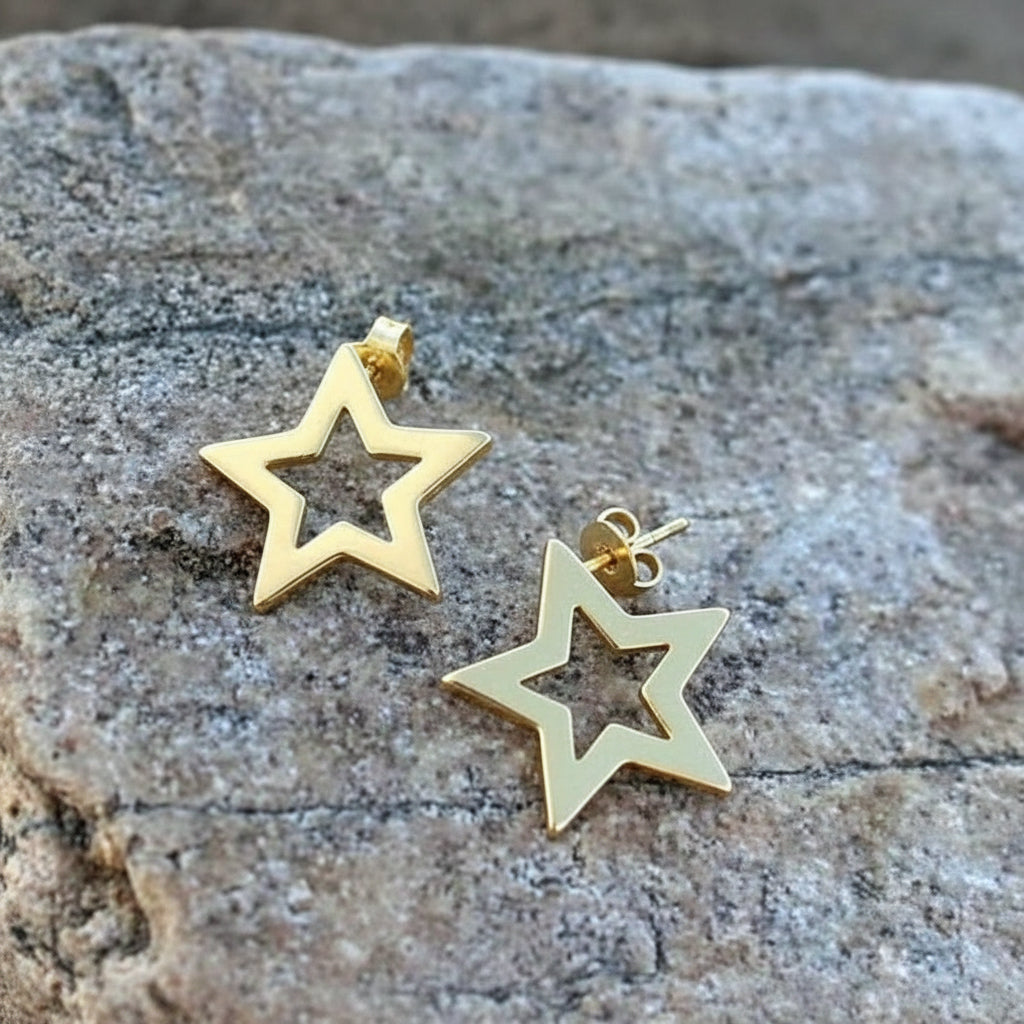 Aros Estrellas Oro